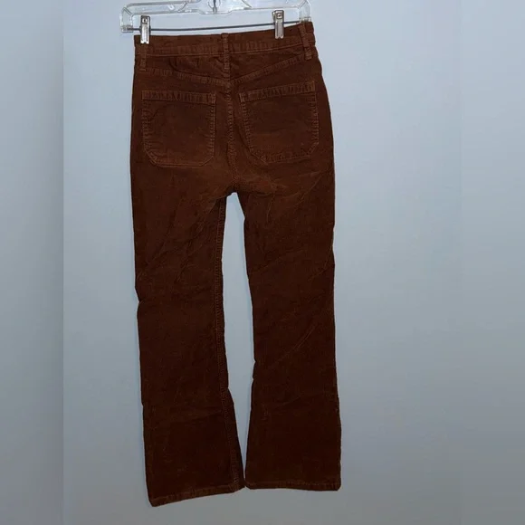 Gap Brown High Rise Corduroy '70s Flare Pants (Size 25) - Picture 7 of 11